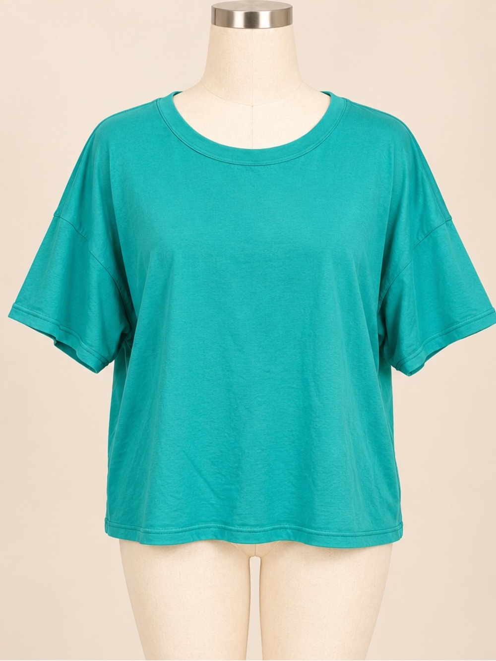 Yogalicious Super Soft Deluxe XL Teal Boxy Oversized Short Sleeve Tee